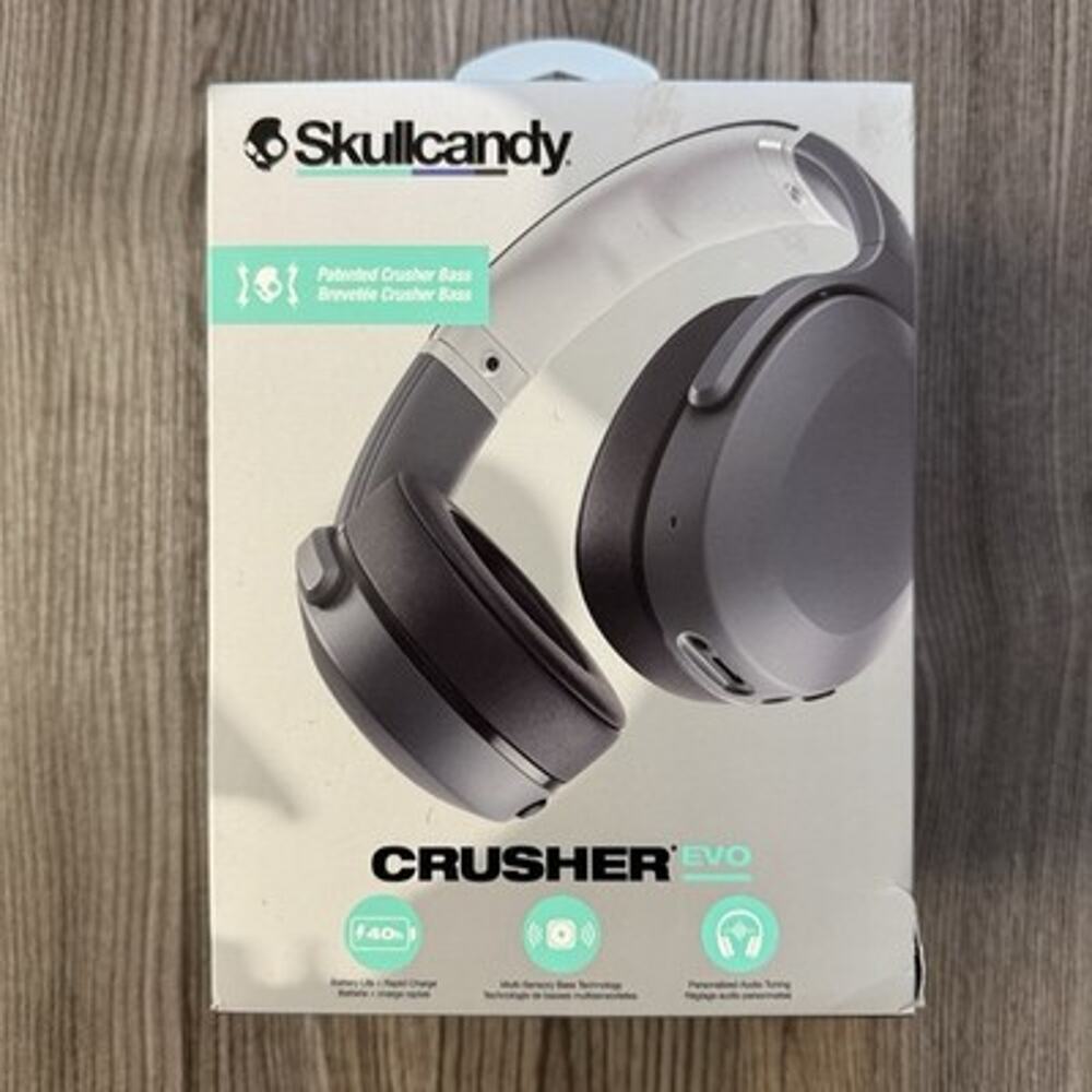 Skullcandy Crusher Evo Wireless Over-Ear Headset Chill Gray S6EVW-N744 Sealed
